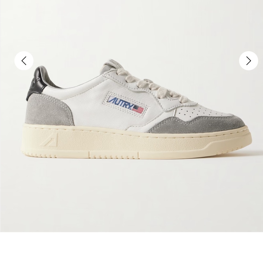 Autry Men/Women White & Gray Continental Low-Top Sneakers